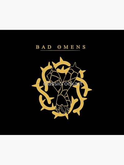 Bad Omens Gold Logo Tapestry Official Bad Omens Merch