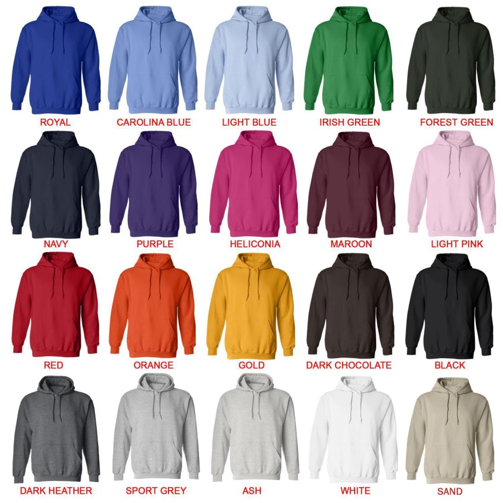 hoodie color chart 1 - Bad Omens Shop