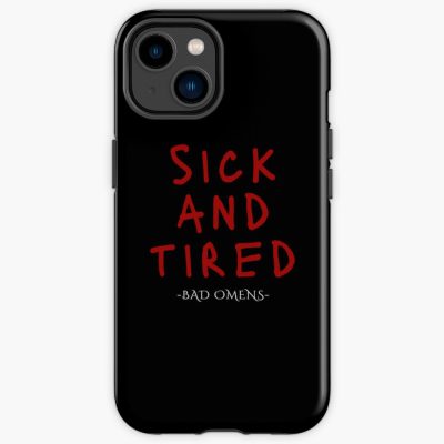 Sick And Tired Omens Iphone Case Official Bad Omens Merch