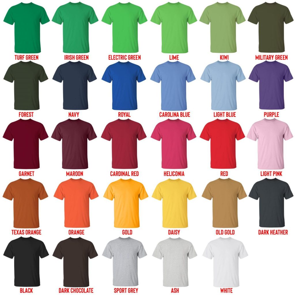 t shirt color chart 1 - Bad Omens Shop