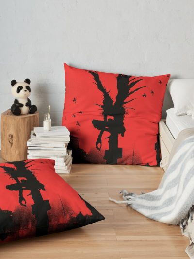 Bad-Omens Band Shinigami 2022 2023, A Tour Of The Concrete Jungle Tour Throw Pillow Official Bad Omens Merch