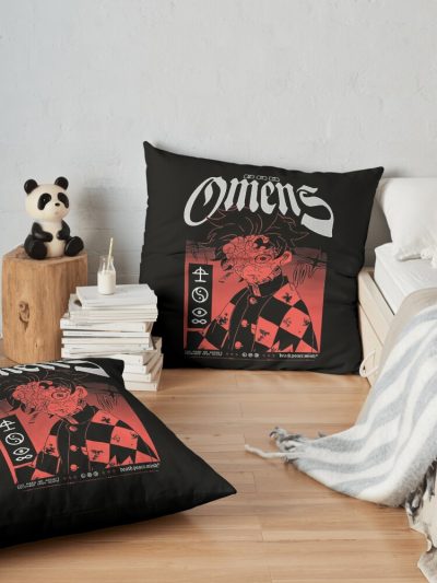 Bad Omens Music Throw Pillow Official Bad Omens Merch