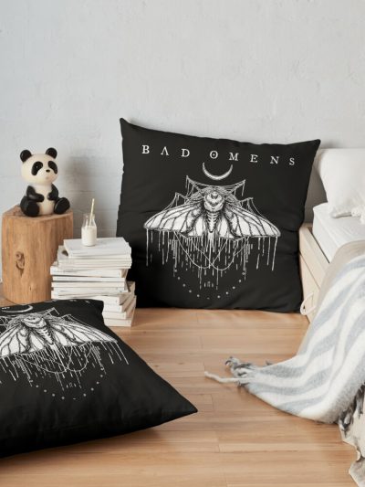 Bad Omens Rock Art Throw Pillow Official Bad Omens Merch