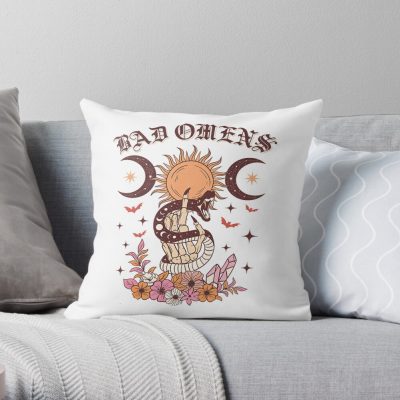 Retro Bad Omens Shirt , Metal Shirt Throw Pillow Official Bad Omens Merch
