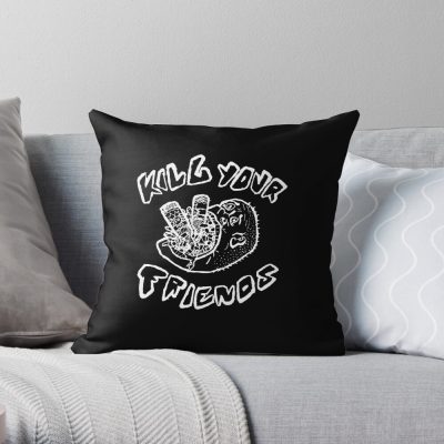 Bad Omens Kill Your Friend Throw Pillow Official Bad Omens Merch