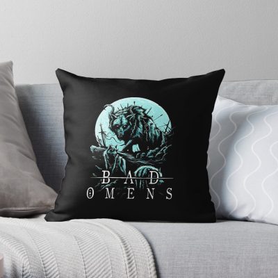 Bad Omens Band Throw Pillow Official Bad Omens Merch