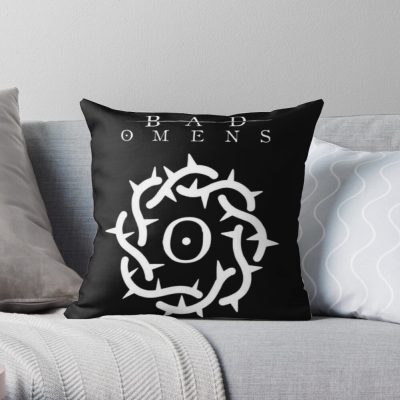 Bad Omens Cover Art Throw Pillow Official Bad Omens Merch