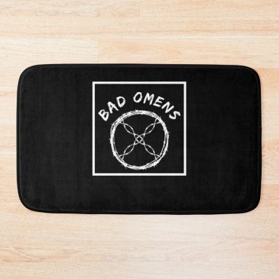 Barbed Wire Bad Omens Logo Bath Mat Official Bad Omens Merch